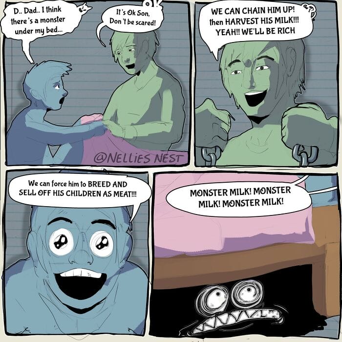 Funny Nellies Nest comics strip about the chaos of moving houses.