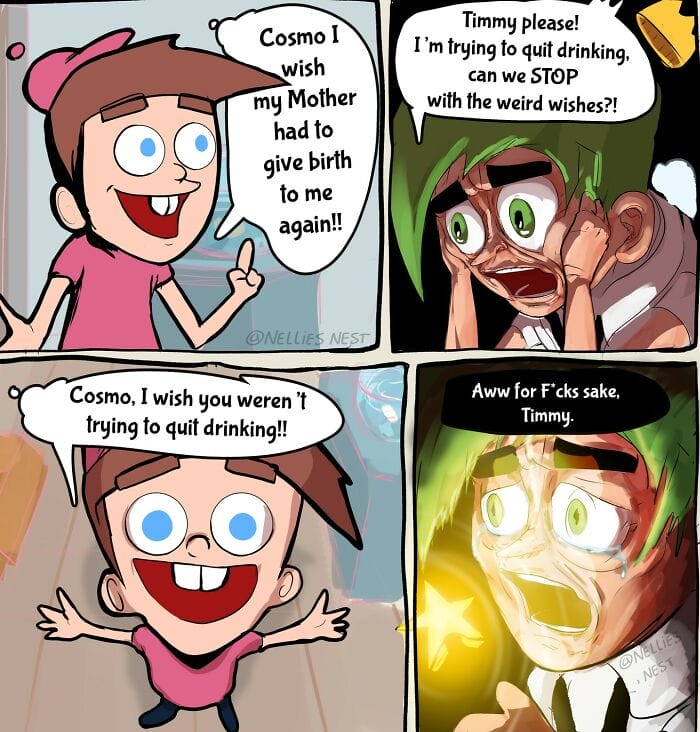 Funny Nellies Nest comics strip about the chaos of moving houses.